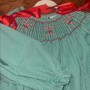 Candy cane Green and Red Kids Blouse